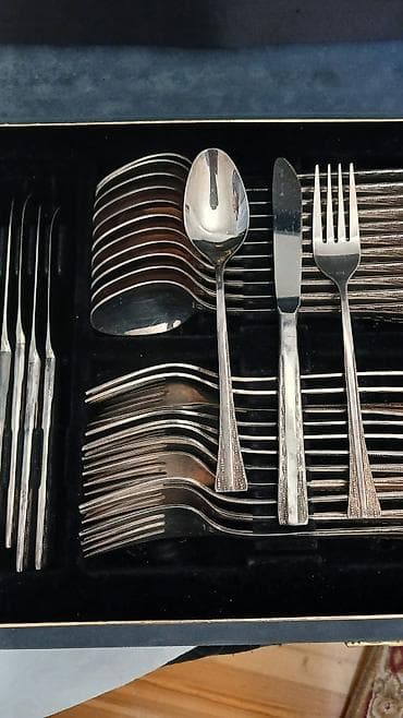 BCR 18/10 paslanmayan poladdan məişət çəngəl-bıçaq dəsti - Brend: BCR