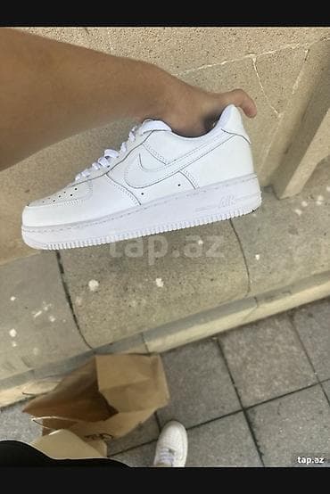 Мужская обувь: Məhsul: Ağ rəngli Nike Air Force 1 Low kişi idman ayaqqabısı — 4