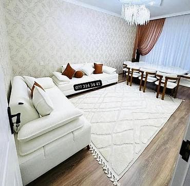 gonag desti: Mebel dəsti – qonaq otağı üçün - 2 ədəd ağ rəngli geniş divan: yumşaq — 1