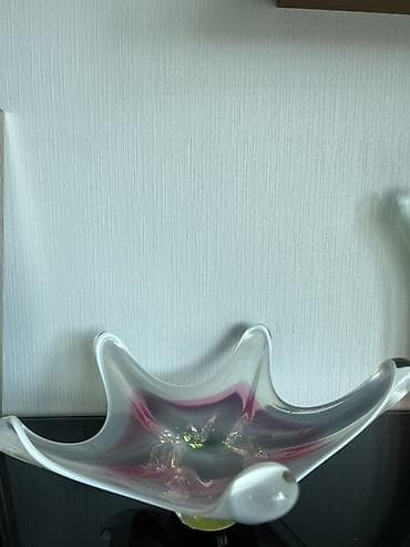 meyve qabı: Cexiya ( Bohemiya)istehsalı şüşə dekor qab Meduza - Material: qalın — 1