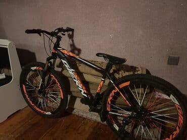 qalin tekerli velosiped: Gjern markalı dağ velosipedi - Rəng: Qara–narıncı detallarla - — 1