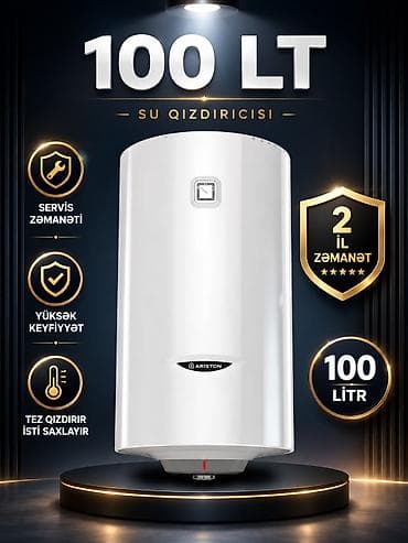 elekt: Ariston 100 l, Yeni, Kredit yoxdur, Pulsuz çatdırılma, Rayonlara çatdırılma — 1