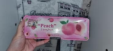 qara qələmlə çəkilmiş şəkillər: Məhsul: “Peach – I love fruit” mövzulu qələm qabı - Rəng və dizayn — 4