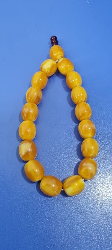 Мужская одежда: Südlü kəhrəba üslubunda təsbeh - Rəng: bal-sarı tonlarda südlü — 3