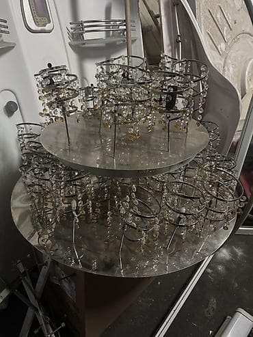 Çılçıraq, 10 və daha çox lampa, Metal