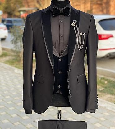 emiland toy: Klassik qara kişi smokinq dəsti - 3 parça: pencək, jilet və şalvar - — 1