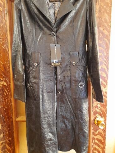 женские кожаные длинные перчатки: Palto, M, rəng - Qara — 3