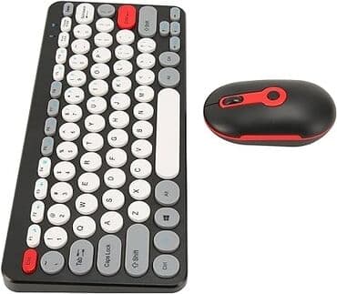 mini klaviatura: Bluetooth Klaviatura Wireless Keyboard Mouse BROLEO Chic Mini Round — 4
