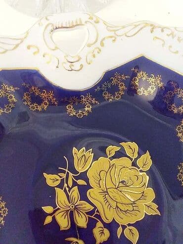 madame coco baku: Qədimi Orijinal kobalt çərəz qabları. Çexslovakiya istehsalıdır — 3