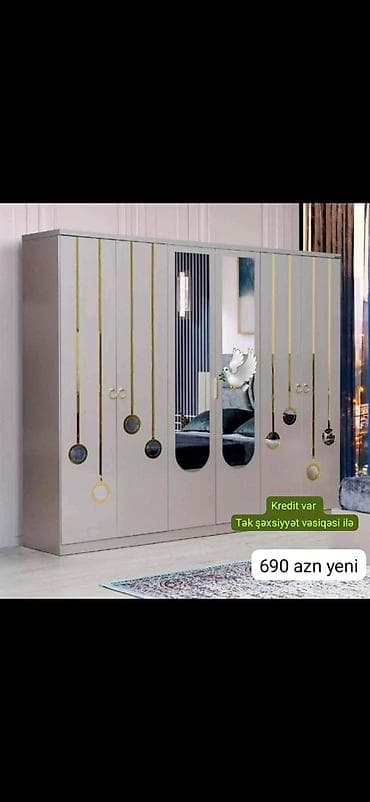 tap.az masalar: Yeni, 6 qapı, Kredit, Boz, Açılan, Düz dolab — 1