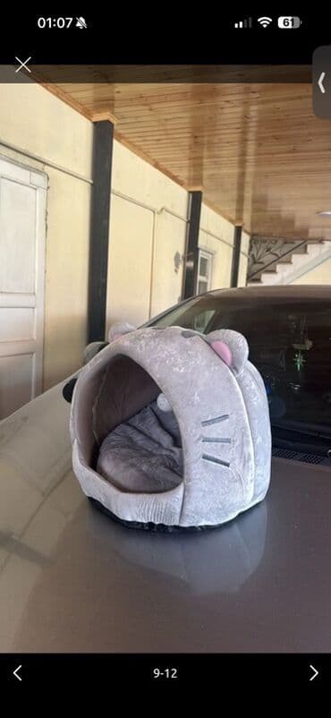 клетки для кур несушек купить в бишкеке: Pişik və kiçik itlər üçün qapalı tip yumşaq yuva - Dizayn: boz — 2