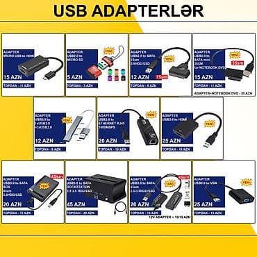 USB Adapterlər/Konverterlər (Çeviricilər) ⭐USB2.0 to Micro SD – 5 AZN