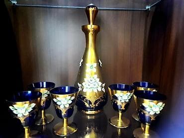 karaca qab: Rəng - Qızılı, Şüşə, 7, 1,5 bucket volume l, Çexiya — 1