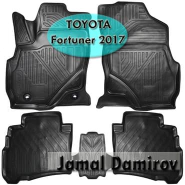 антискользящие коврики: Toyota Fortuner 2017 üçün poliuretan ayaqaltılar. Полиуретановые — 1