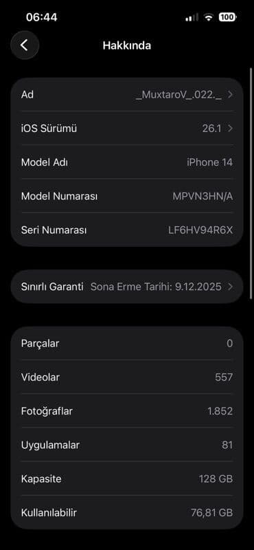 pubg mobile 3.9 60 fps veren telefonlar: IPhone 14, 128 GB, Gümüşü, Zəmanət — 6