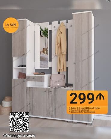 əşyasız kirayə evlər: Açılan, Düz dolab, Dəhliz dolabı — 1