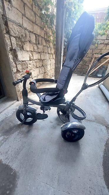 Uşaq üçtəkərli velosiped-araba (transformer) - Rəng: tünd boz - 3 — 2