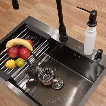 canaqlar: Yeni Kvadrat Mətbəx çanağı, Paslanmaz polad, Pulsuz çatdırılma — 2