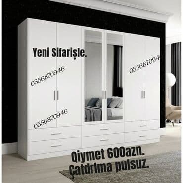 metbex şkafı: Yeni, Açılan, 3 qapılı Düz dolab, Qarderob, paltar dolabı, Azərbaycan — 7