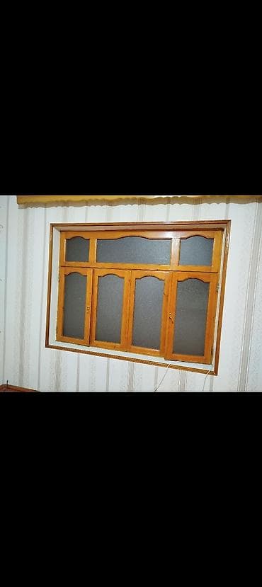 qapi alemi: Şüşəli taxta otaq qapısı - Material: təbii ağac (cilalanmış), klassik — 6