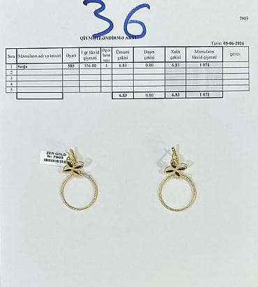 ilan uzukleri: Sarı qızıl, 585 Əyar — 5