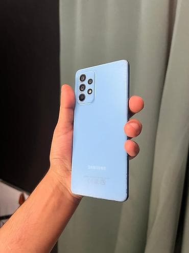 samsung telfonlar: Samsung Galaxy A52, 128 GB, rəng - Mavi, Barmaq izi, Face ID — 4