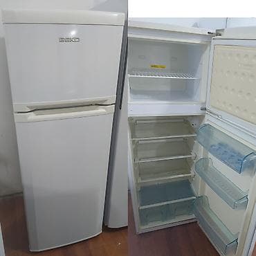 Mətbəx texnikası: İşlənmiş 2 qapılı Beko Soyuducu Satılır, rəng - Ağ, Təkərli — 1