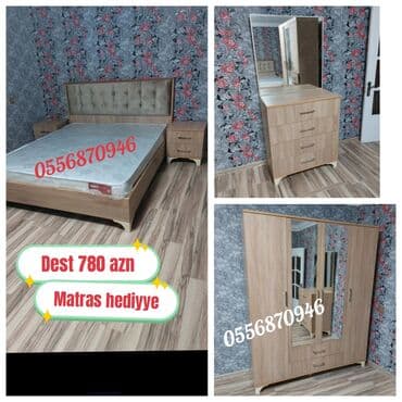 termo tek: İkinəfərlik çarpayı, Termo, Dolab, 2 tumba, Azərbaycan, Yeni — 2