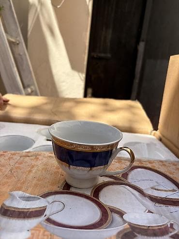 cay: Nahar dəsti, rəng - Ağ, Farfor — 2