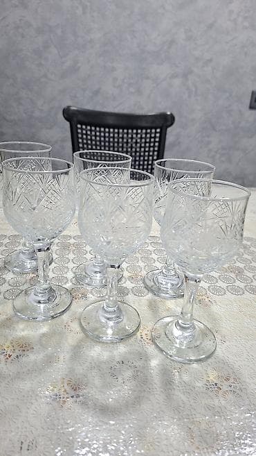 Mətbəx aksesuarları: Bohemia şüşə dəsti – əl işidir Yenidir istifadə olunmayıb. - — 6