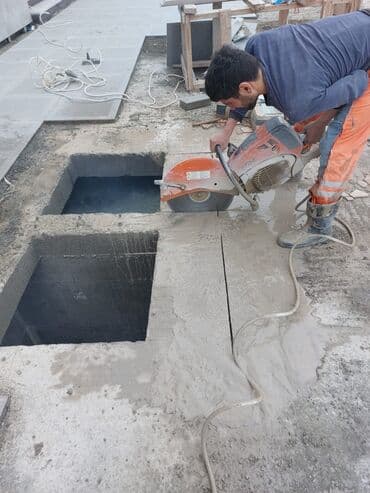 qapi setkalari: Beton kəsimi və deşmə xidməti - Diamant diskli professional kəsim — 1