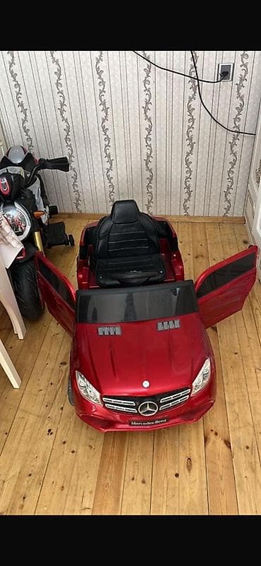 oyuncaq masin type 0: Uşaq üçün elektrikli maşın – Mercedes-Benz stili, qırmızı rəng - — 3