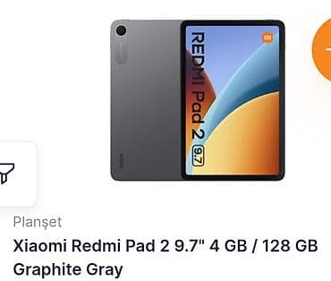 iphone 15 pro max barter: Xiaomi Redmi Pad 2 planşet – 9.7" ekran, 4 GB RAM və 128 GB yaddaş — 1