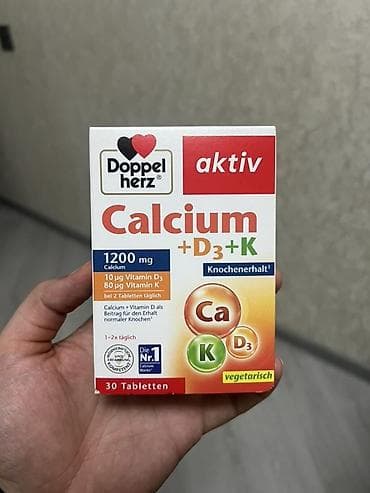 Məhsullar: 1) Doppelherz aktiv Calcium + D3 + K – 30 tablet - Tərkibi