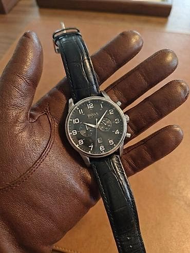 Aksesuarlar: Orijinal Hugo Boss saatı əla vəziyyətdə, Korpus 44 mm, 2 göstəricili — 1
