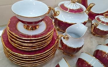 caydan: Çay dəsti, Farfor, 6 nəfərlik, Çexiya — 1