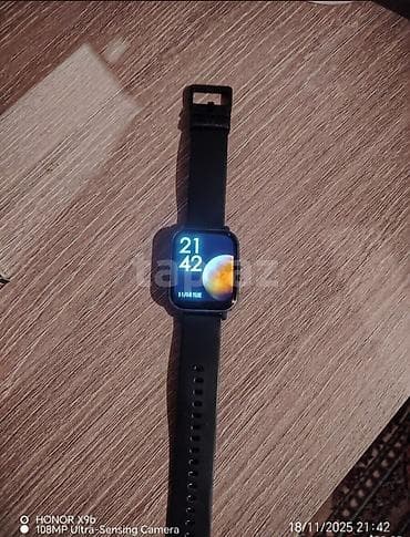 z filip 4: Ağıllı saat – düzbucaqlı sensor ekranlı, silikon qara qayışlı. Əsas — 1