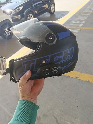 mini mator: Motosiklet kaskı + aksessuar paketi – Brend: SAFE (tam üzlü tip — 3