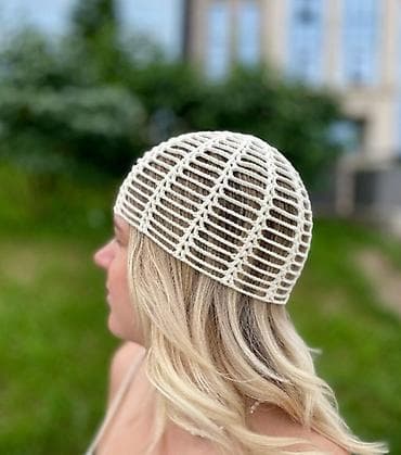 qizil uezuek type 1: Xüsusi toxunma “hairnet”/baş bəzəyi - Material: nazik iplikdən əl — 6