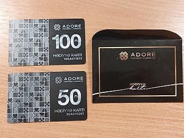 Vazalar: Məhsul: ADORE Perfumery & Cosmetics hədiyyə kartları Təsvir: - — 2