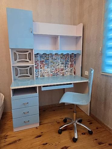 salon dolab: Uşaq/yeniyetmə otağı üçün mebel dəsti - Tərkib: Tək nəfərlik çarpayı — 4