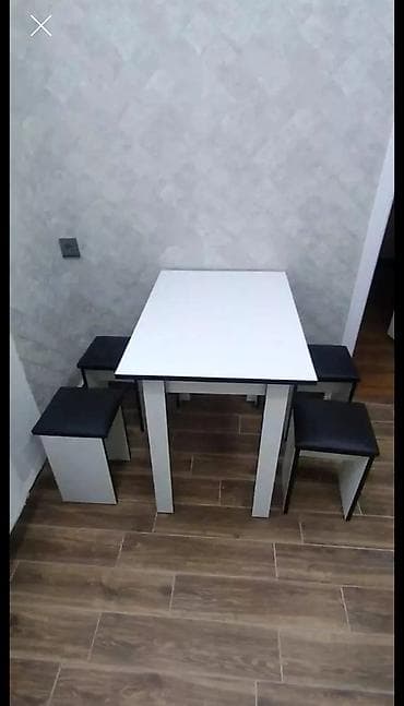 kreditle kubik: Mətbəx üçün, Yeni, Açılmayan, Kvadrat masa, 4 stul — 1