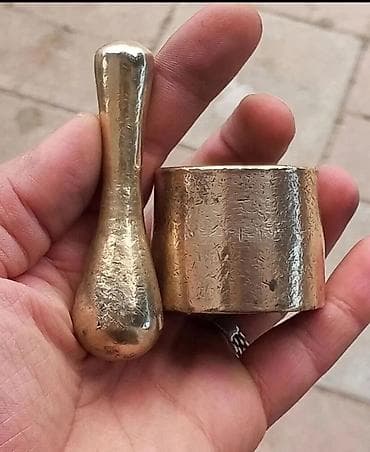 Misin-havan dəsti – bürüncdən - Material: tam bürünc (mis ərintisi)