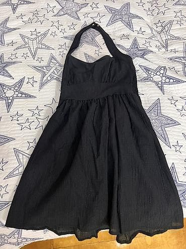 Qara halter boyunlu don - Rəng: dərin qara - Model: halter (boyundan — 1