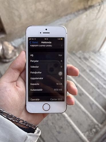 ayfon es 5: IPhone SE, 16 GB, Ağ, Barmaq izi — 1