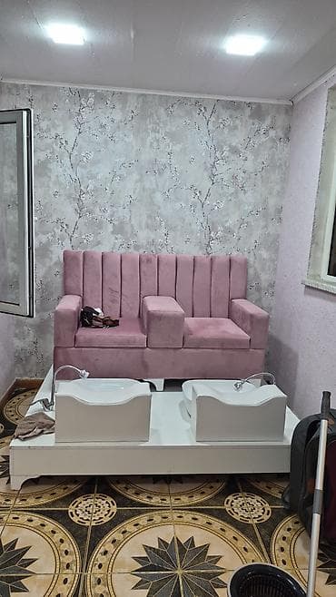 Pedikür üçün iki nəfərlik salon dəsti - Rahat, yumşaq parça ilə
