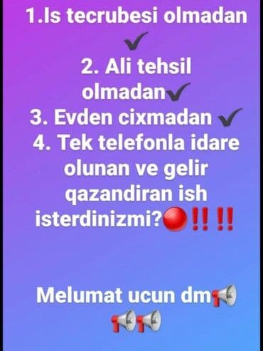 evde online iş: Vakansiya – evdən idarə olunan əlavə gəlir imkanı - Ailənin yanında — 2