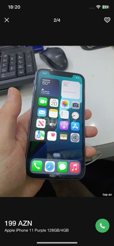 samsung galaxy s23 fe qiymeti: IPhone 11, 128 GB, Deep Purple — 5