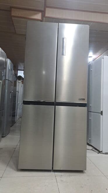 soyuducu təzə: 4 qapılı Hitachi Soyuducu Satılır, rəng - Gümüşü, Dispenserli — 1