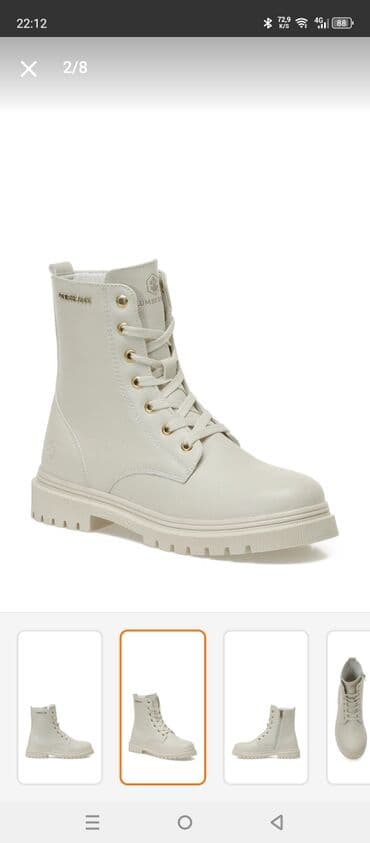 qadın botları: Ölçü: 37, rəng - Bej, Yeni — 2